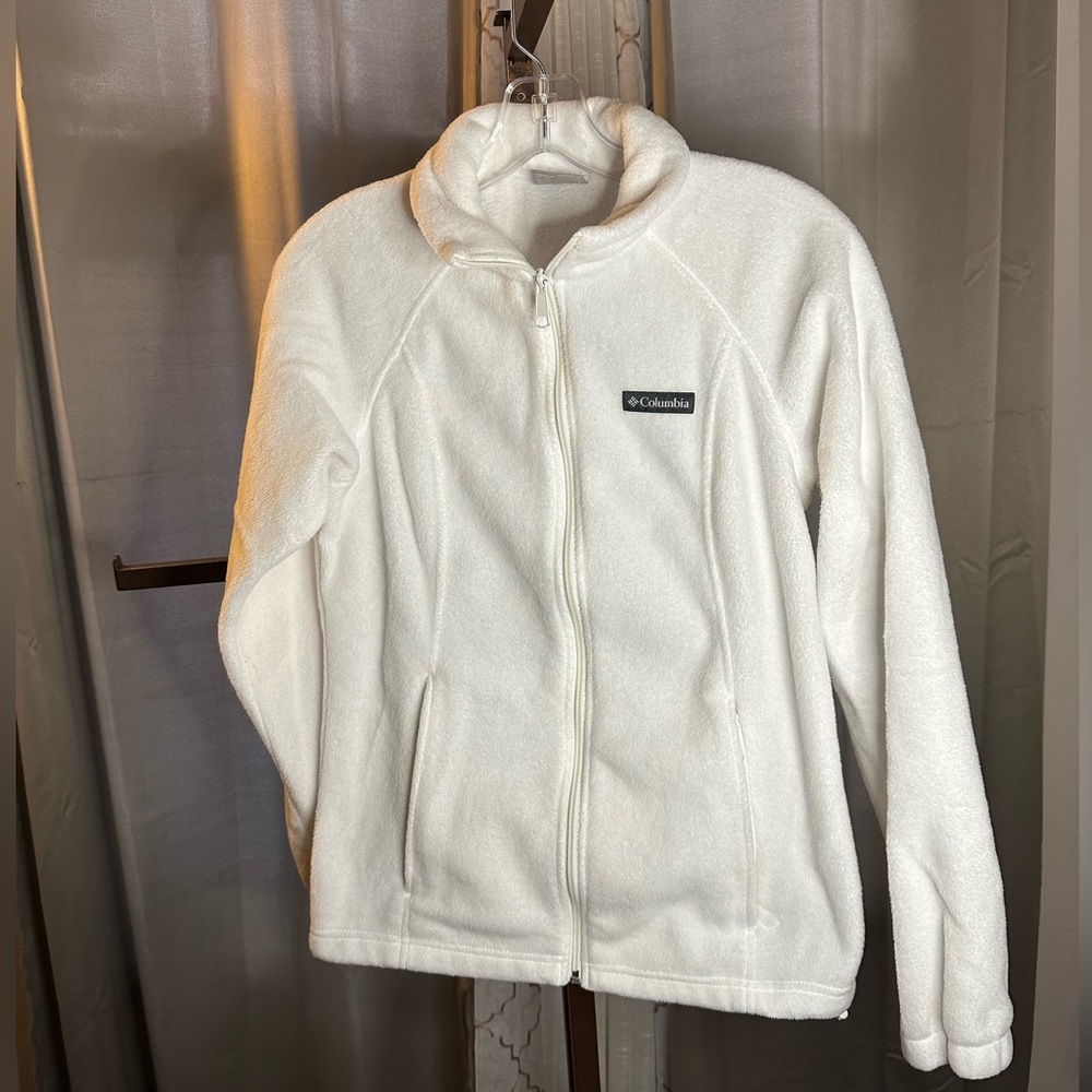 Women's Columbia White Zip Up Jacket size S